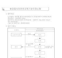 항공종사자전문교육기관지정신청서(개정2006.8.18) 항공종사자전문교육기관지정신청서(개정2006.8.18)
